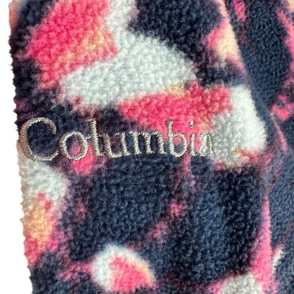 Columbia Glacial IV Print Half Zip Dark Nocturnal Florescence Pullover Fleece M - Picture 8 of 10